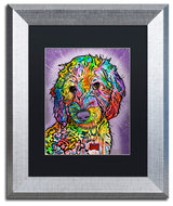 Dean Russo 'Sweet Poodle' Art, Silver Frame, Black Mat, 11x14