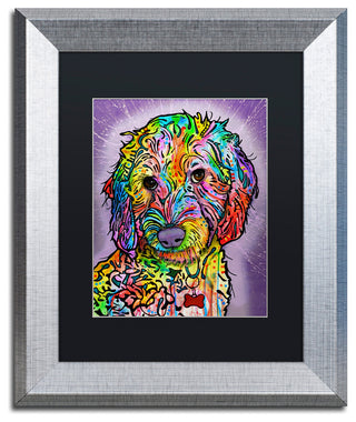 Dean Russo 'Sweet Poodle' Art, Silver Frame, Black Mat, 11x14
