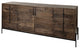 72" Brown Solid Wood Six Drawer Sideboard With 2-Doors