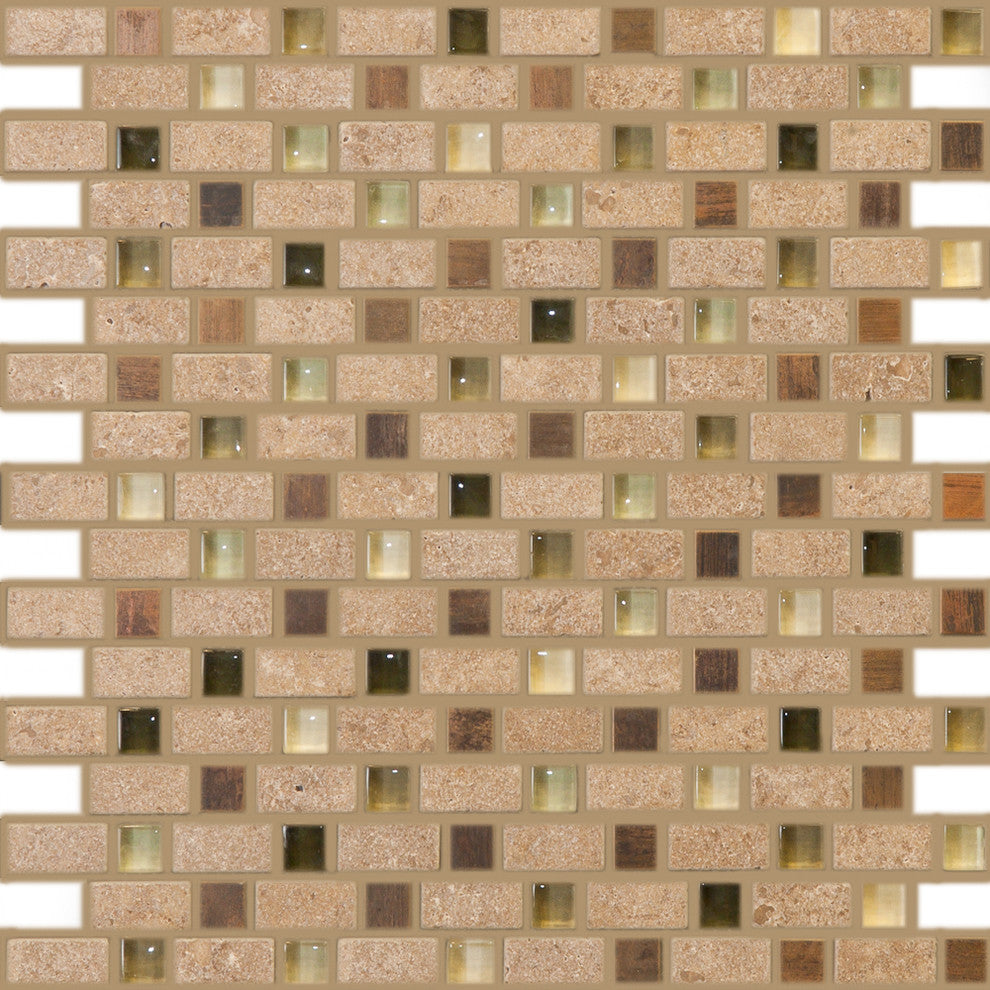 12"x12" Imagination Mosaic, Set Of 4, Pistachio