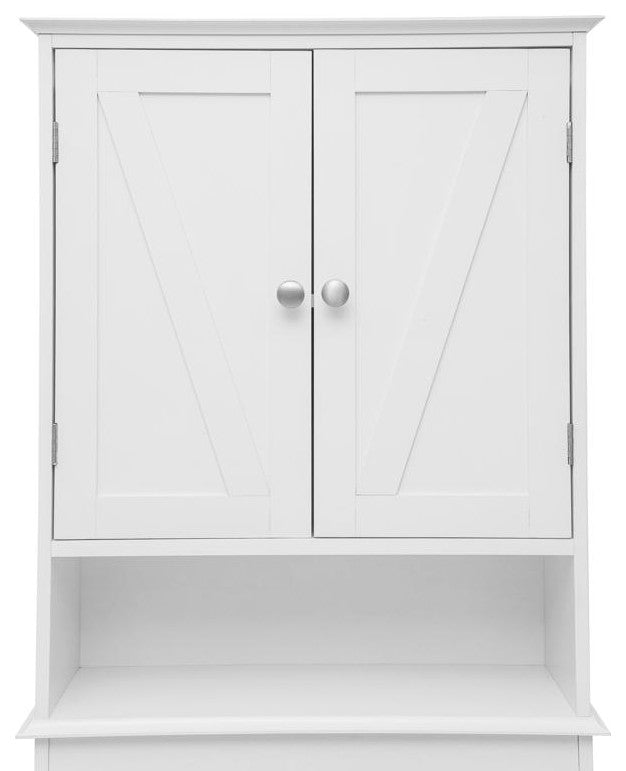 Dune Farmhouse Over the Toilet Bathroom Storage Cabinet, White