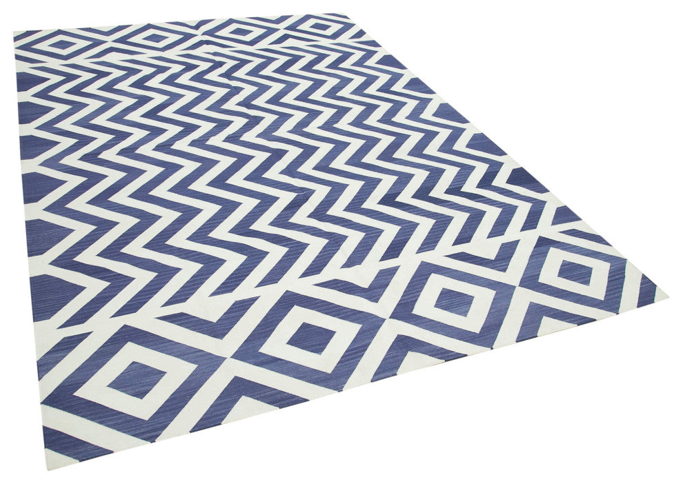 Rug N Carpet - Handmade Wool 6' 0'' x 8' 11'' Flatweave Dhurrie Kilim Rug