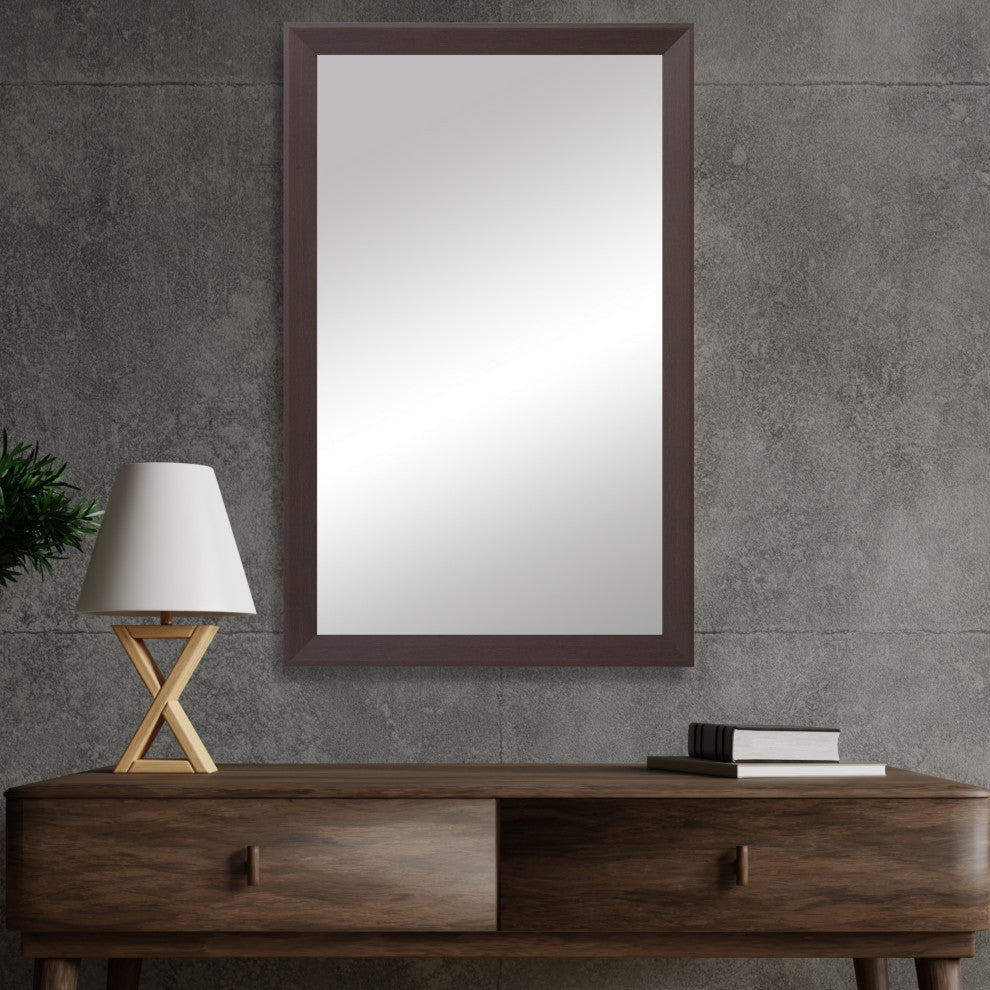 LaRue Framed Wall Mirror, Espresso, 22"x30"
