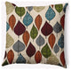 20" x 20" Autumn Leaves Indoor/Outdoor Polyester Throw Pillow, Pomegranate