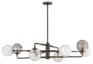 Fredrick Ramond Oberon Large Adjustable Single Tier Chandelier, Black Oxide