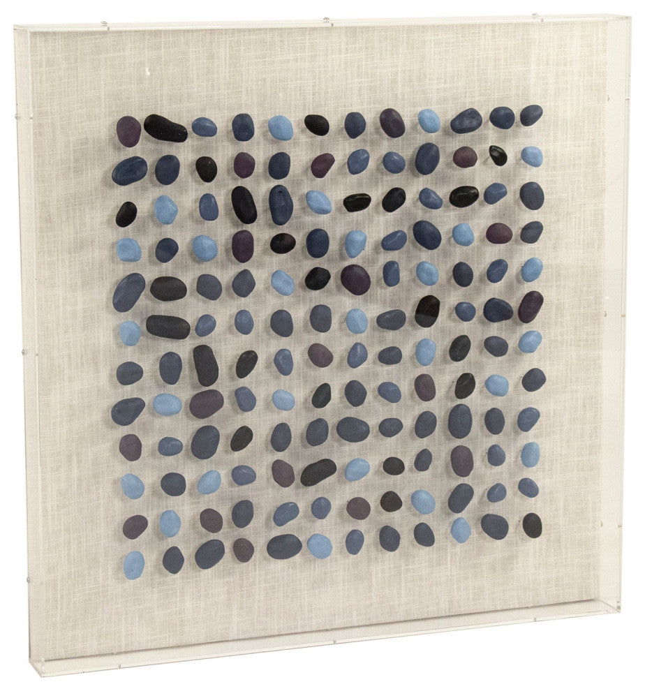 Blue Stone Acrylic Framed Wall Art