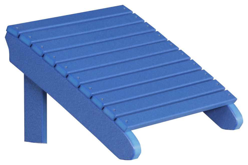 Poly Deluxe Adirondack Footrest, Blue
