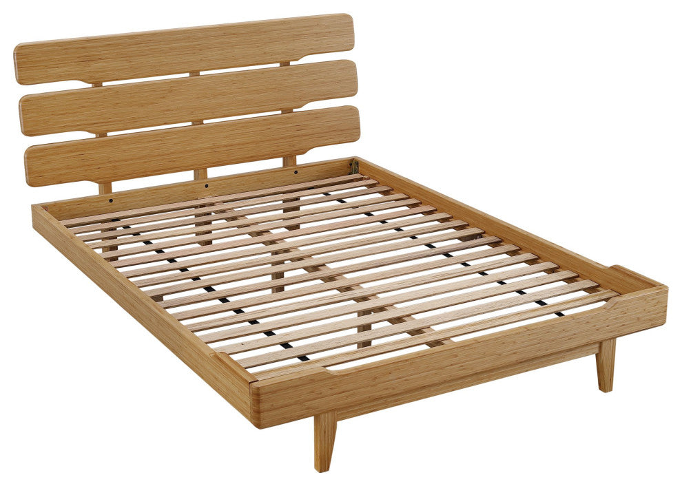 Currant Platform Bed, Caramelized, Queen