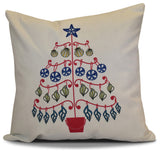 Decorative Holiday Pillow Geometric Print, Pink, 16"x16"