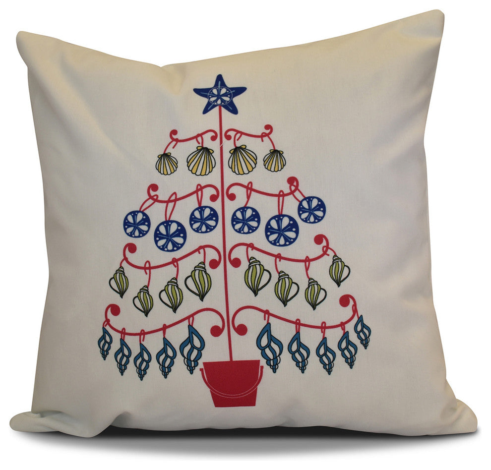Decorative Holiday Pillow Geometric Print, Pink, 16"x16"