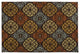 Skid-Resistant Area Rug Kaleidoscope Bloom - Autumn Brown, 2 Ft. x 3 Ft.