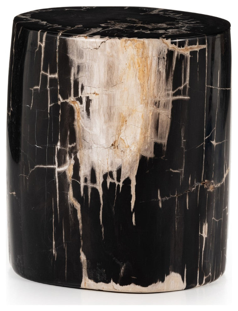 Kos End Table-Dark Petrified Wood
