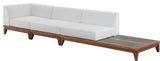 Rio Water Resistant Fabric  Patio 3-Piece Modular Sofa, Off White