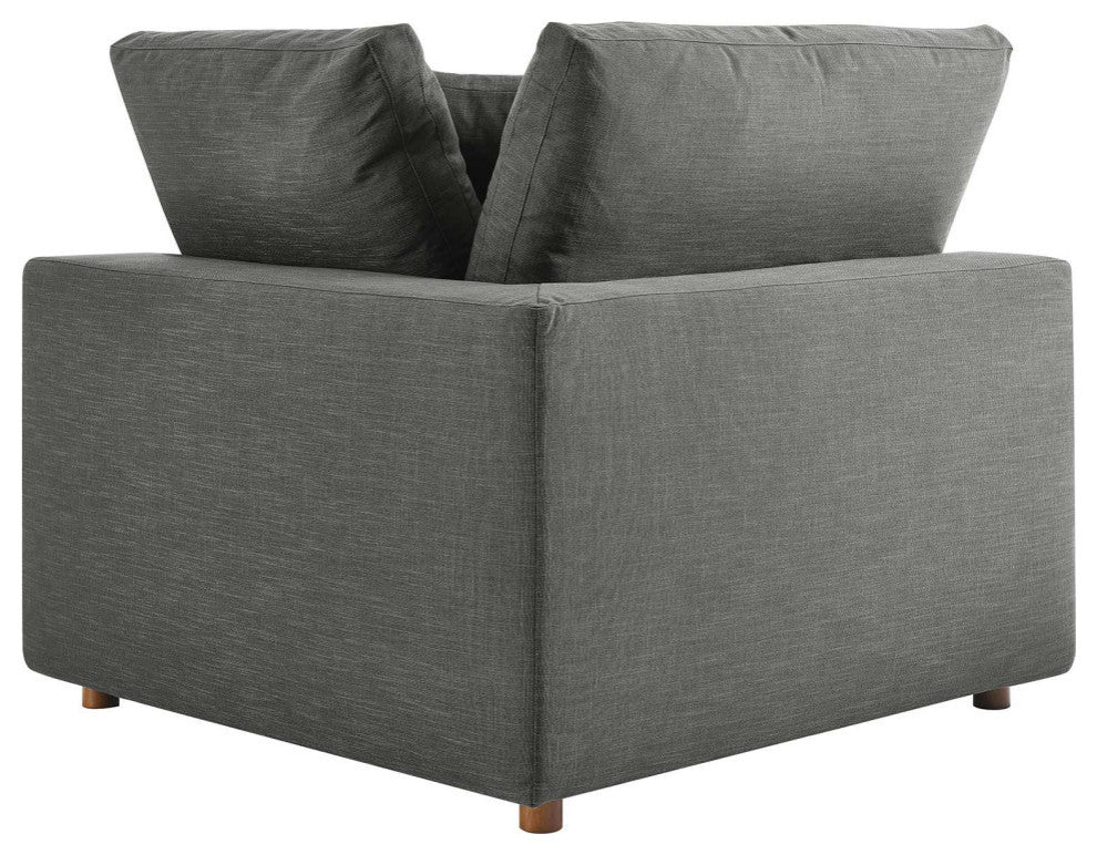 Commix Down Filled Overstuffed 5-Piece Sectional Sofa, Gray