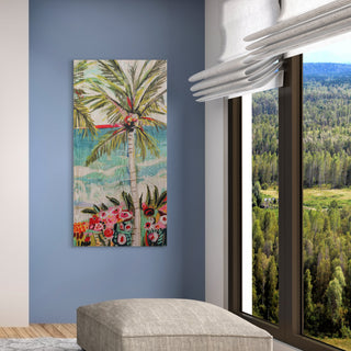 Palm Tree Wall Art Fine Giclee Printed on Hand Finished Ash Wood