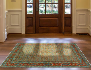 Fine Vintage Distressed Layken Rust/Beige Rug, 3'0 x 4'11