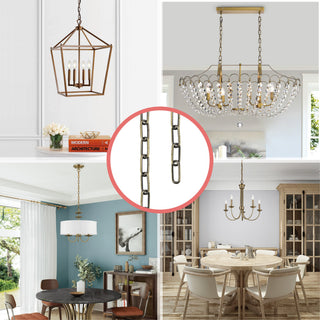 21103 36" Decorative Light Fixture Chain, Antique Brass