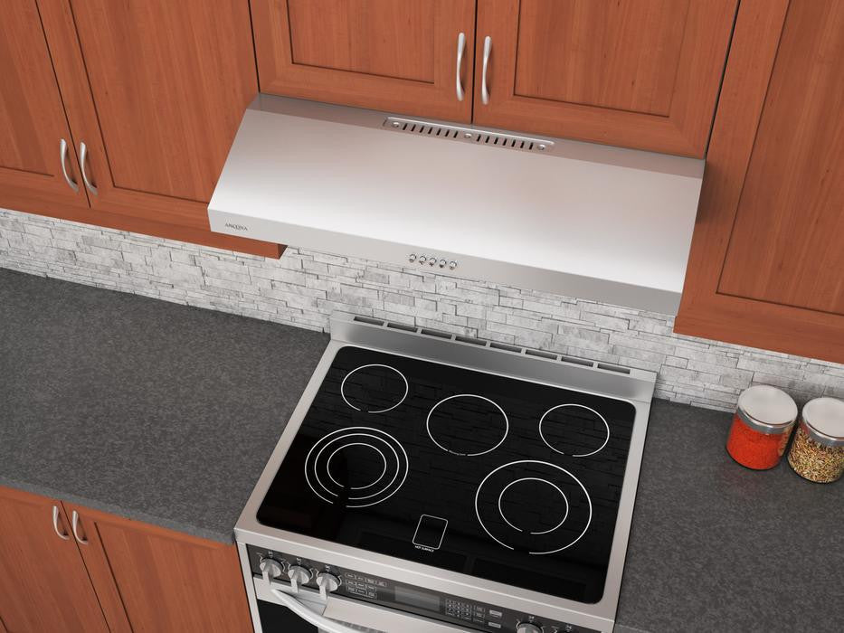 Slim SDR 30" 325 CFM Non-Vented Under Cabinet Range Hood, Stainless Steel
