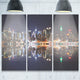 "New York City Skyscrapers in Blue Shade" Metal Wall Art, 3 Panels, 36"x28"