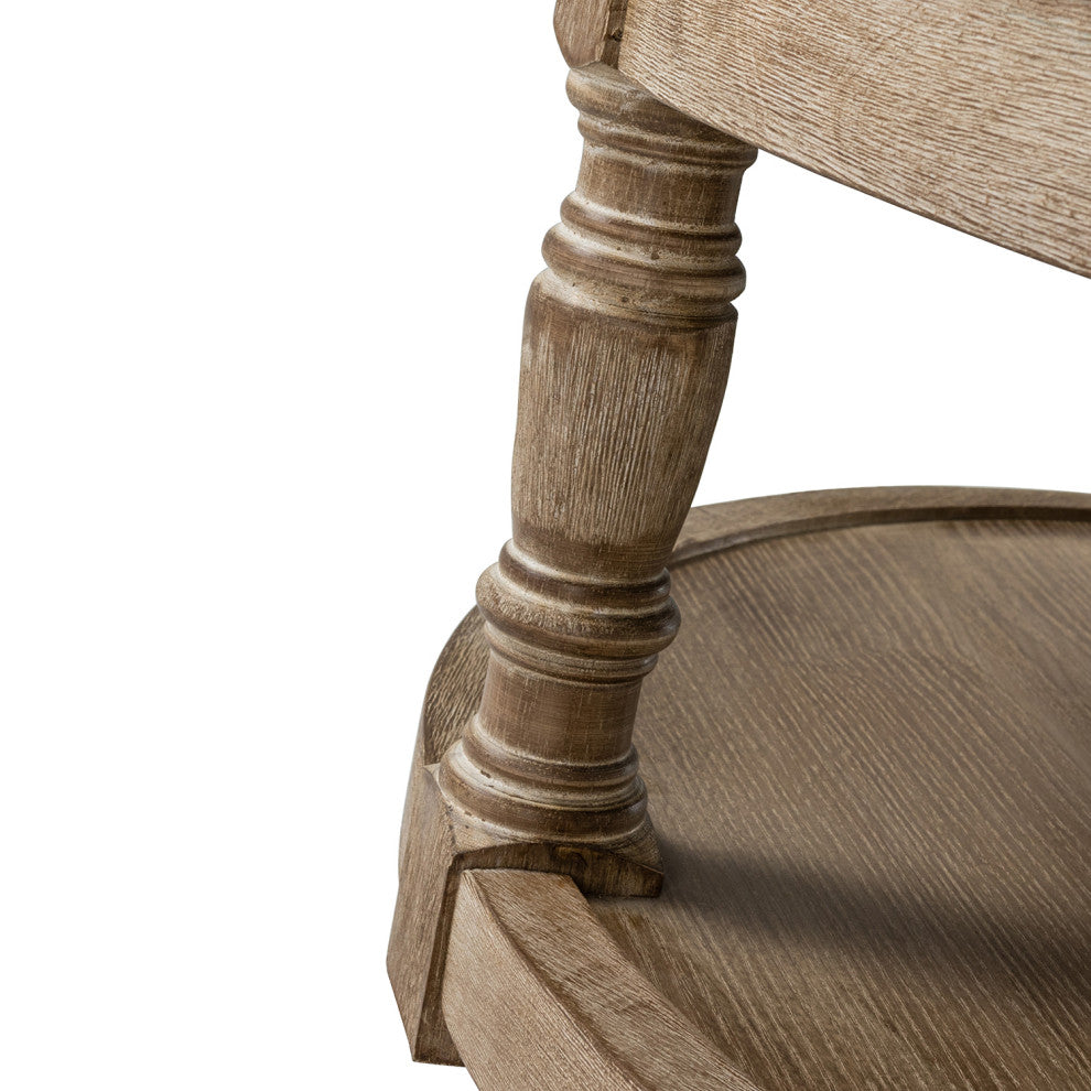 36" Wide Tufted Round Cocktail Ottoman With Storage, Linen