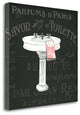 "Chalkboard Bath I" By Sue Schlabach, Giclee Print on Gallery Wrap Canvas