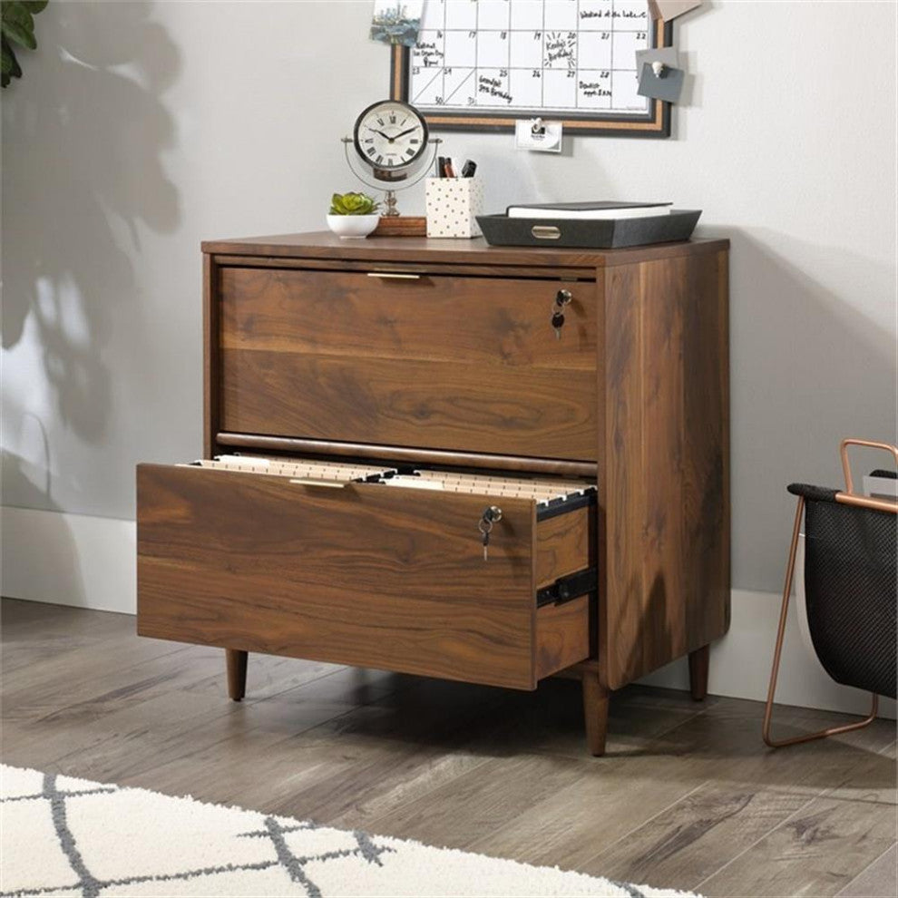 Sauder Clifford Place Engineered Wood Lateral File Cabinet in Grand Walnut