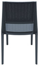 Verona Resin Wickerlook Dining Chair, Dark Gray