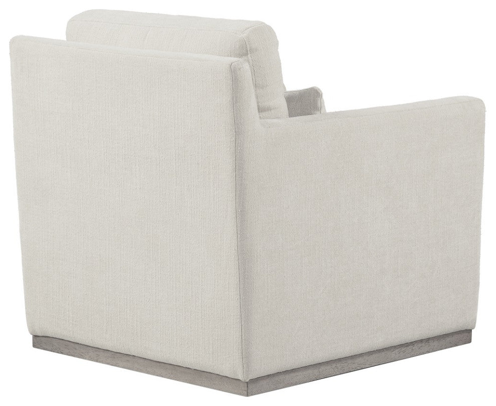 Upholstered Fabric Armchair, Cream