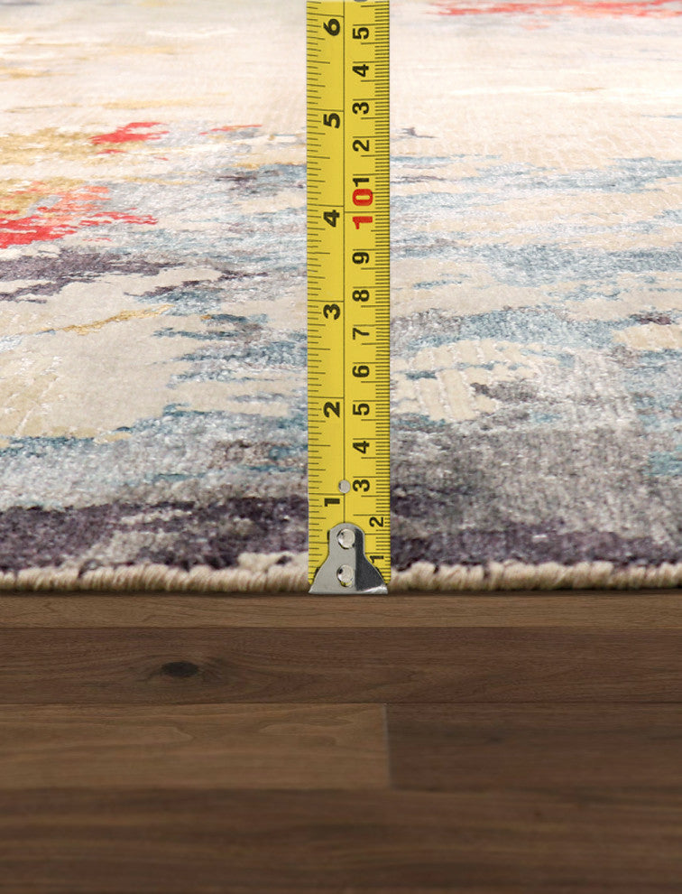 Pasargad Home Modern Collection Multi Bsilk & Wool Area Rug, 8'x9'10"