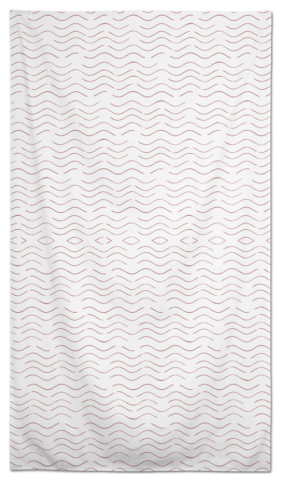 Simple Red Waves 58 x 102 Outdoor Tablecloth