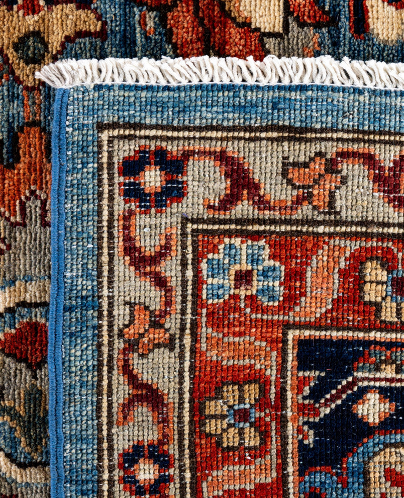 Serapi One-of-a-Kind Hand-Knotted Area Rug Light Blue, 9'0" x 11'11"