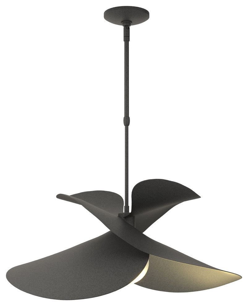 Hibiscus Large Pendant, Natural Iron Finish, Standard Overall Height
