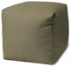 17  Cool Dark Tan Khaki Solid Color Indoor Outdoor Pouf Ottoman