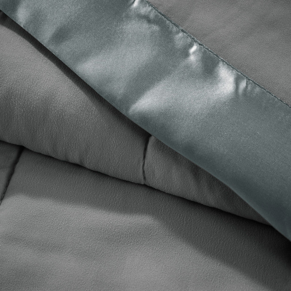 Madison Park Windom Lightweight Down Alternative Blanket With Satin Trim