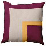 Bold Blocks Polyester Indoor/Outdoor Pillow, Maroon Red, 20"x20"