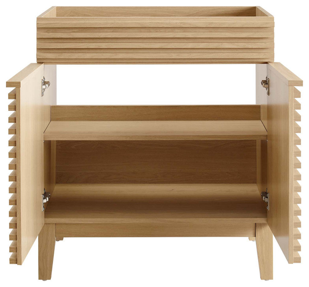 Render 30" Bathroom Vanity Cabinet, Oak