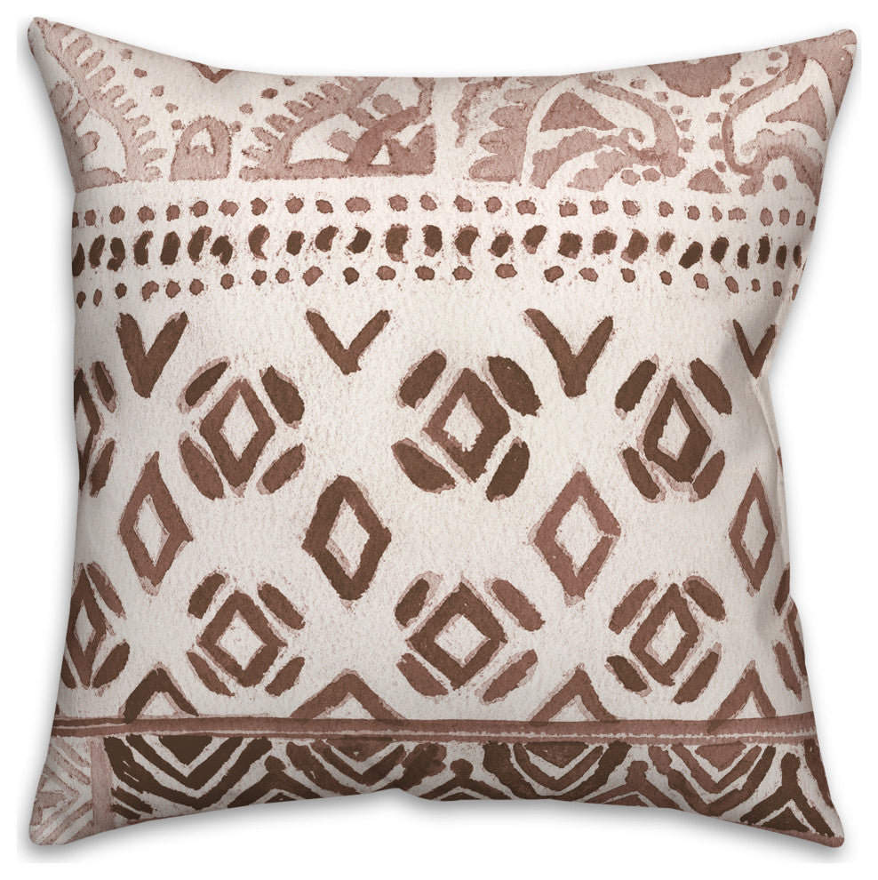 Deep Red Pattern 1 16"x16" Spun Poly Pillow