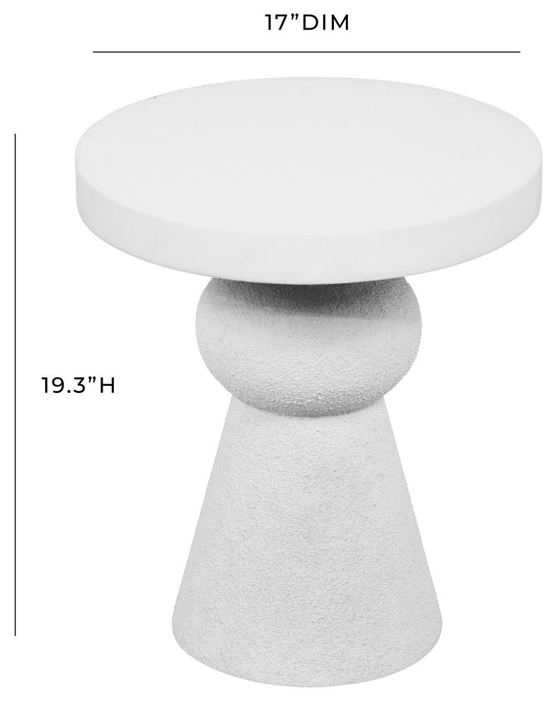 Lupita White Side Table