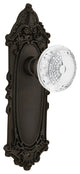 Victorian Plate Double Dummy Crystal Meadows Knob, Oil-Rubbed Bronze, VICCME
