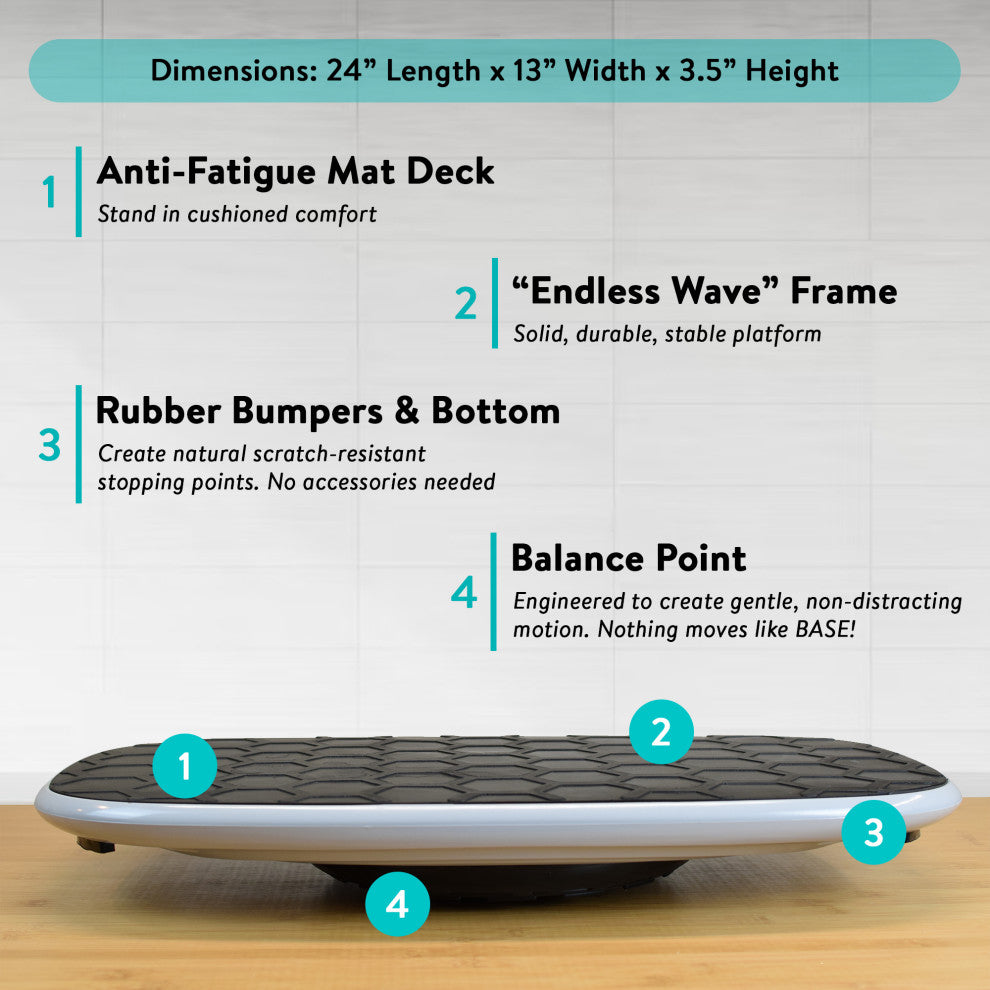 Base Balance, Stability Board Active Standing Desk Wobble Platform Trainer