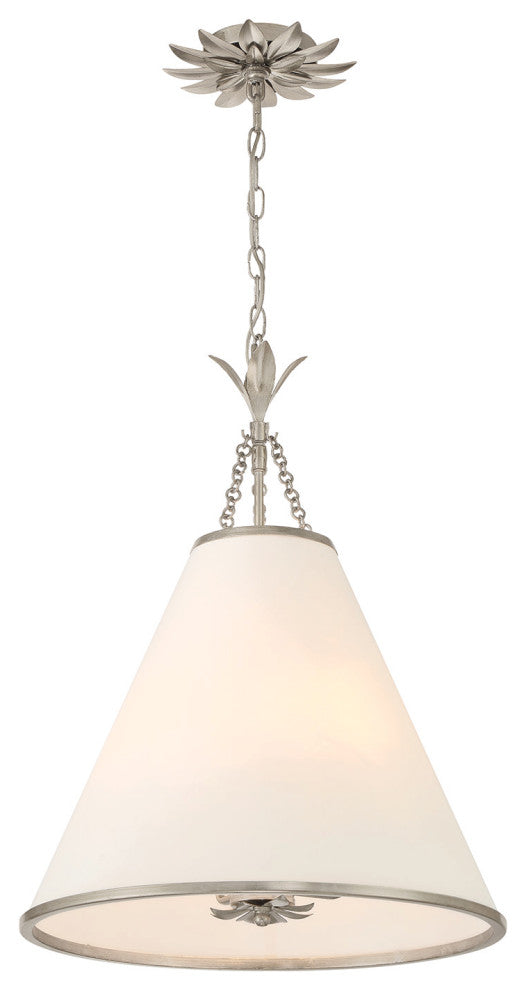 Crystorama Lighting Group 564 Broche 4 Light 18"W Pendant - Antique Silver