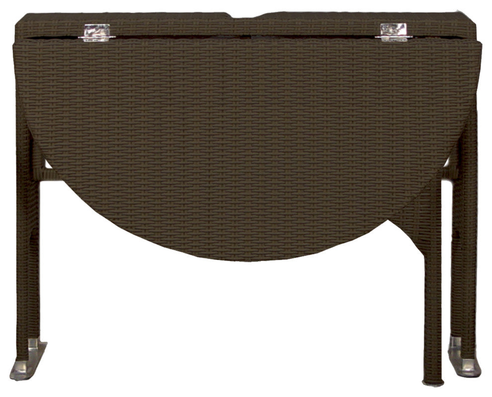 Terrace Mates 36" Adena Half-Round Drop-Leaf Gate Leg Table Java Finish