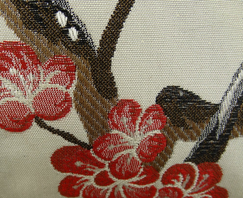 Plutus Japanese Blossom Handmade Throw Pillow, Double Sided 26"x26"
