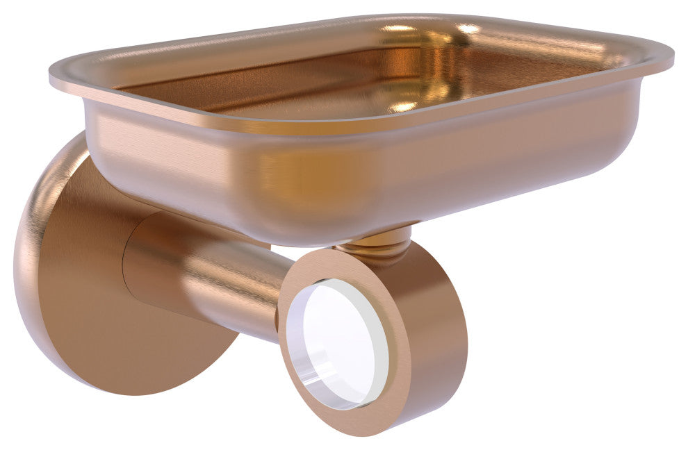 Clearview Wall Mounted Soap Dish Holder, Brushed Bronze