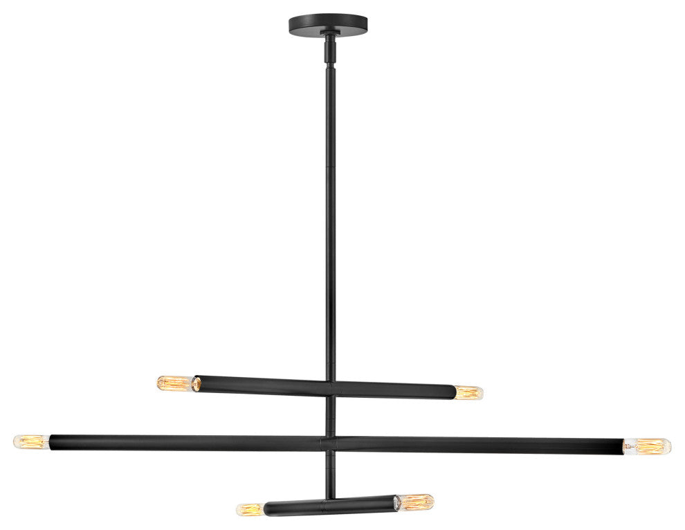 Lark 83195 Millie 6 Light 36"W Abstract Pendant / Semi-Flush - Lacquered Brass