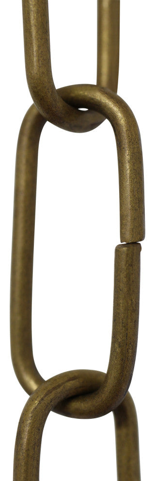 Brass Standard Link Chandelier Chain, Various Finishes, Antique Brass, U40