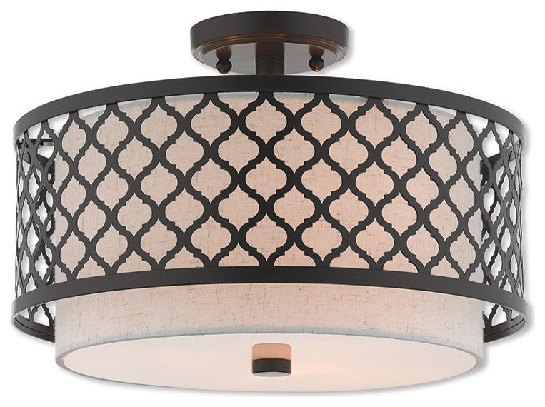 Livex Lighting Arabesque English Bronze Light Ceiling Mount