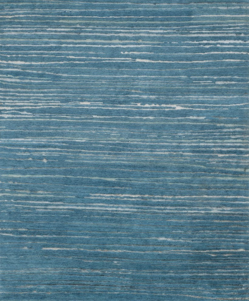 Hand Knotted Hermitage HE-18 Ocean Rug, 5'6"x8'6"