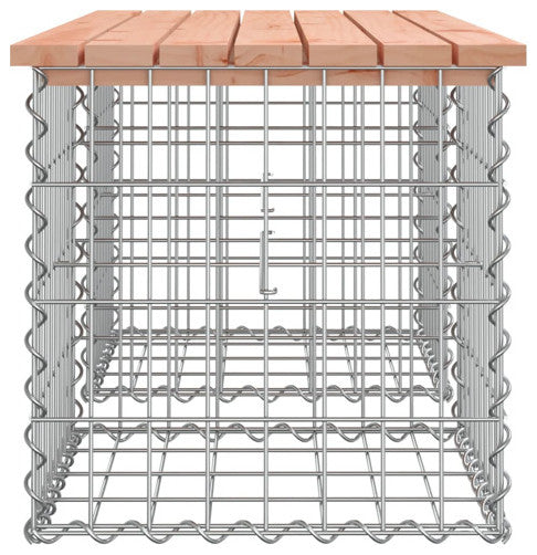 vidaXL Patio Bench Outdoor Park Bench Seating Gabion Design Solid Wood Douglas