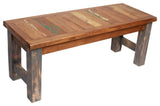 Rustic Reclaimed Wood Bench, Gray, 72"